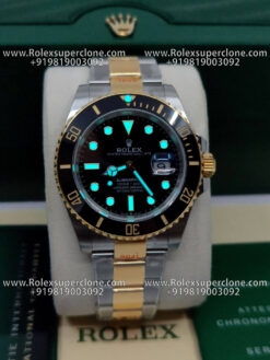 Rolex submariner black dial two tone super clone watch