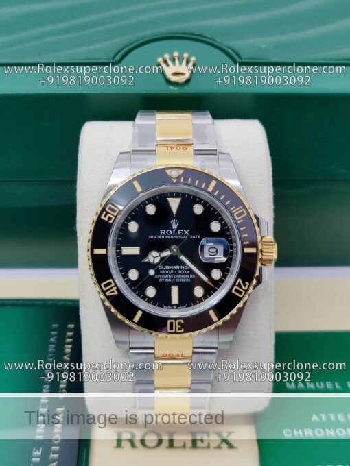 Rolex submariner two tone bracelet watch