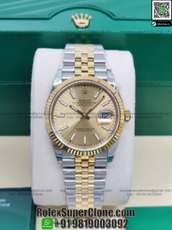 rolex datejust 36 champagne dial replica watch