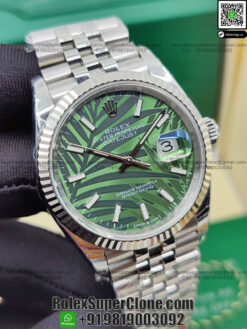 rolex datejust 36mm palm dial super clone watch