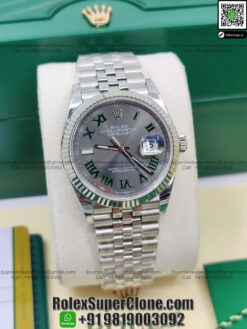 rolex datejust 36mm wimbledon replica watch