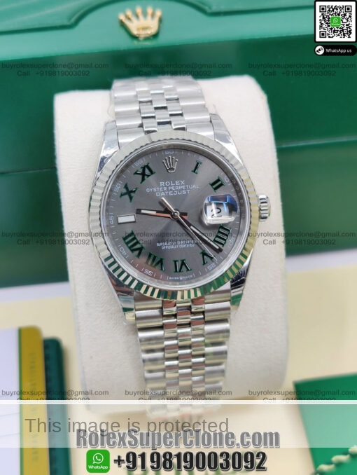 rolex datejust 36mm wimbledon replica watch