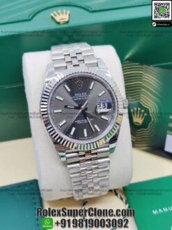 rolex datejust grey dial super clone watch