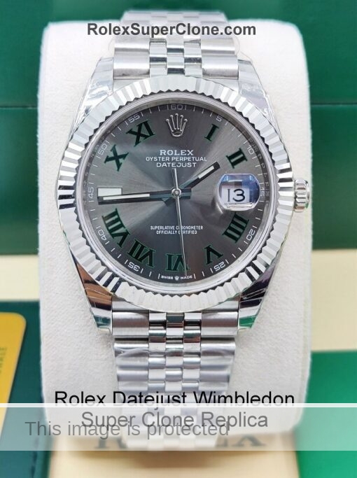 1:1 Rolex datejust 41mm wimbledon dial super clone replica watches