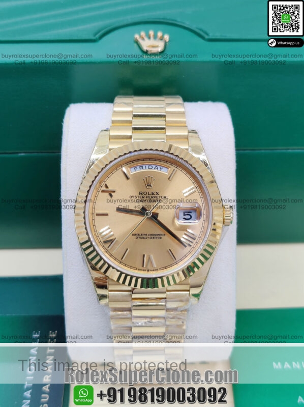 Rolex Day Date Gold President Super Clone Swiss Replica Watches