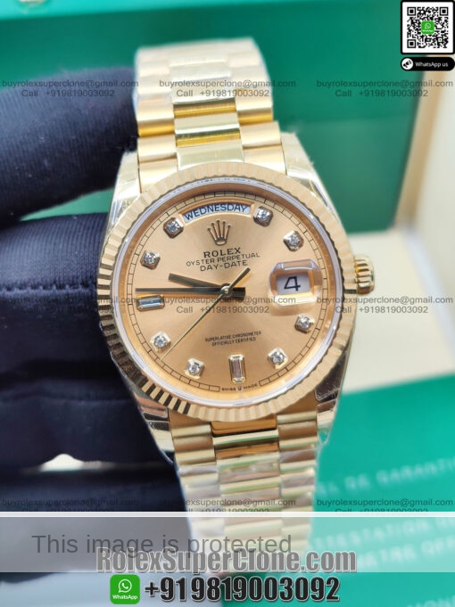 rolex daydate 36 gold replica watch