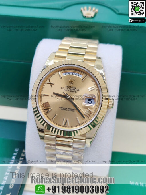 rolex daydate president champagne gold replica watch