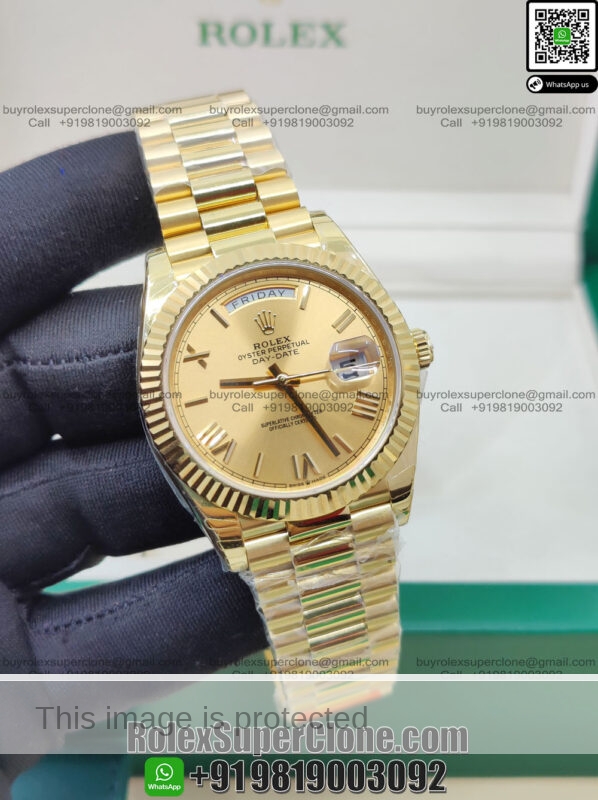 Rolex Day Date Gold President Super Clone Swiss Replica Watches