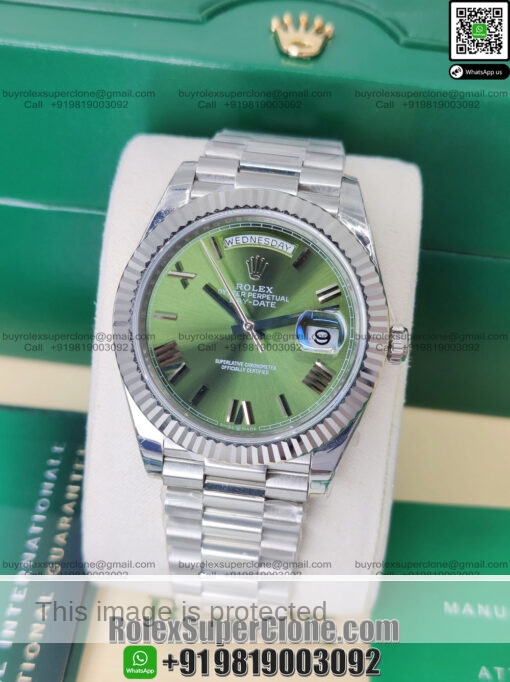 rolex daydate president green dial super clone watch