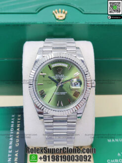 rolex daydate president white gold super clone replica