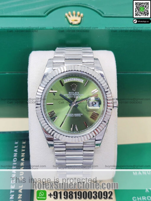 rolex daydate president white gold super clone replica