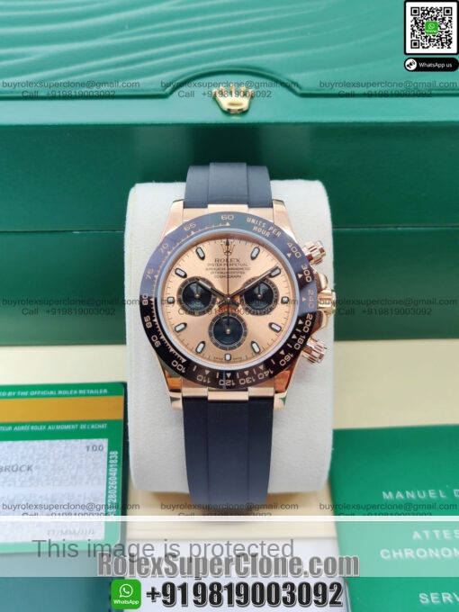 rolex daytona 116515ln rose gold super clone replica