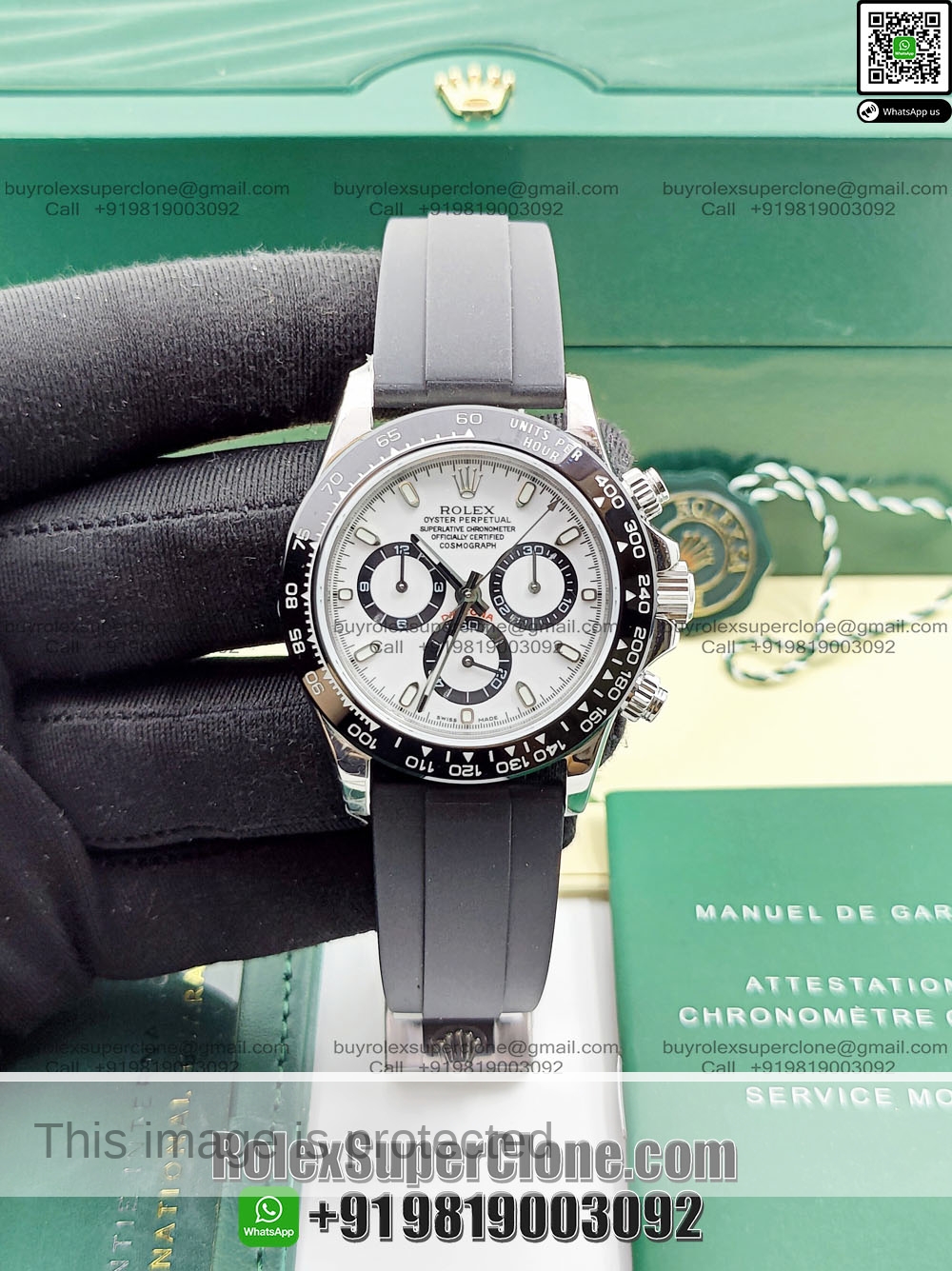 Best 1 1 Rolex Daytona Panda Super Clone Swiss Movement Replica Watch