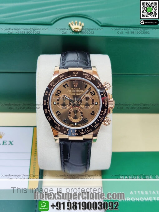 rolex daytona rose gold chocolate dial replica watch