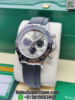 rolex daytona steel dial oysterflex replica watch