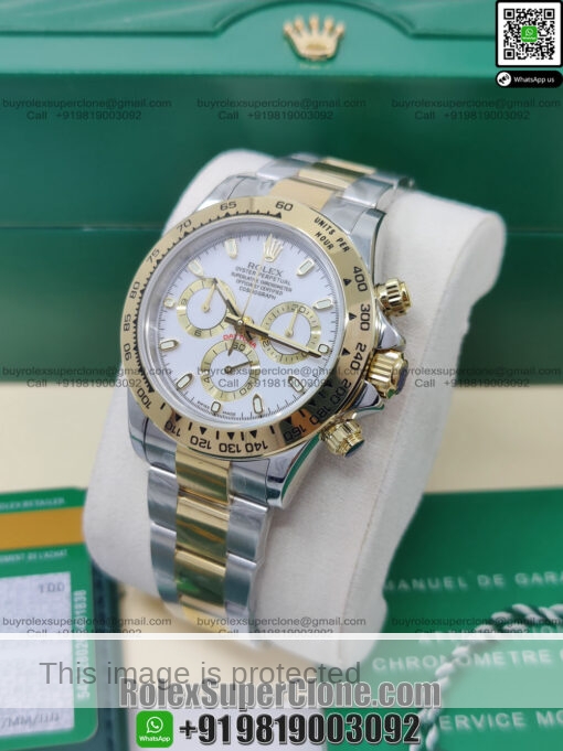 rolex daytona two tone replica watch