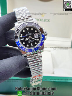 rolex gmt batman jubilee bracelet replica watch