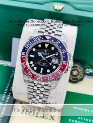 Rolex GMT Master II Pepsi Super Clone Swiss Replica Watch 126710BLRO