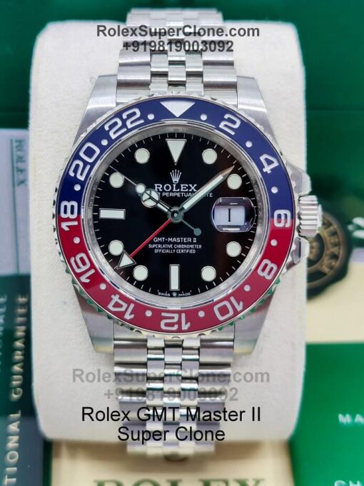 Rolex GMT Master II Pepsi Super Clone Swiss Replica Watch 126710BLRO