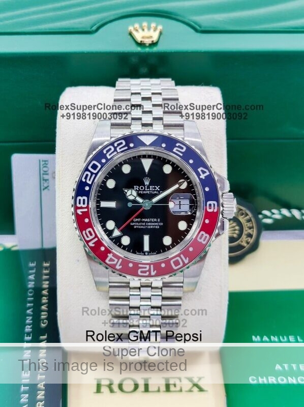 Rolex GMT Master II Pepsi Super Clone Swiss Replica Watch 126710BLRO