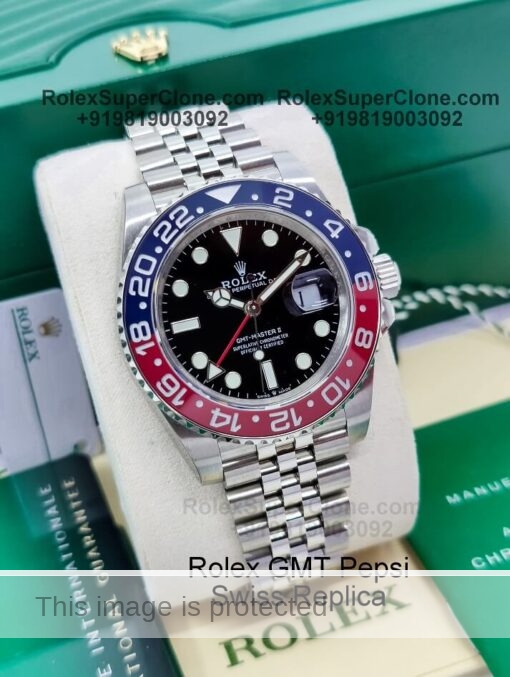 Rolex GMT Master II Pepsi Super Clone Swiss Replica Watch 126710BLRO