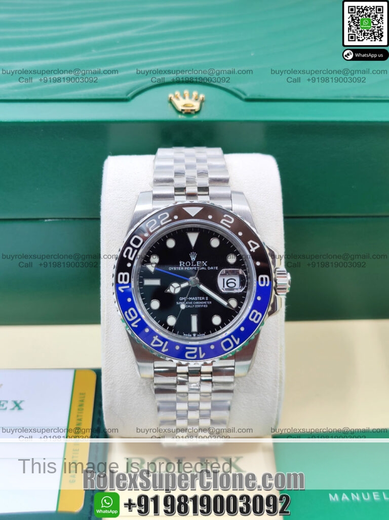 Rolex GMT Master II Batman Super Clone Swiss Replica Watch 126710BLNR