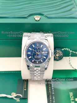 rolex sky dweller blue