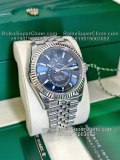 rolex sky dweller blue dial jubilee bracelet