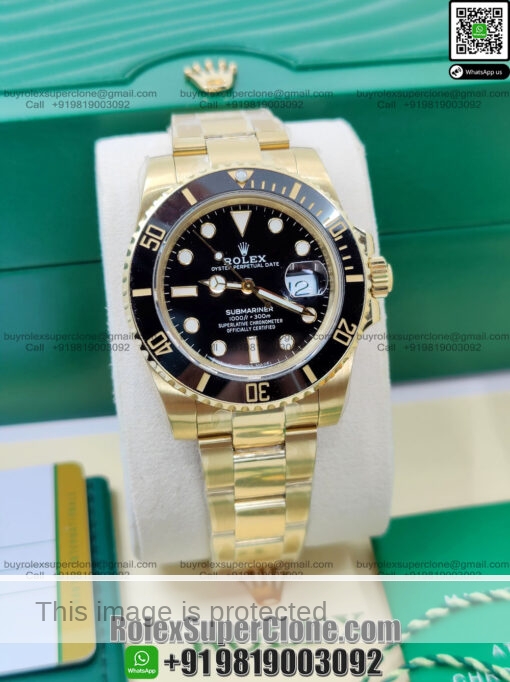 rolex submariner yellow gold super clone watch