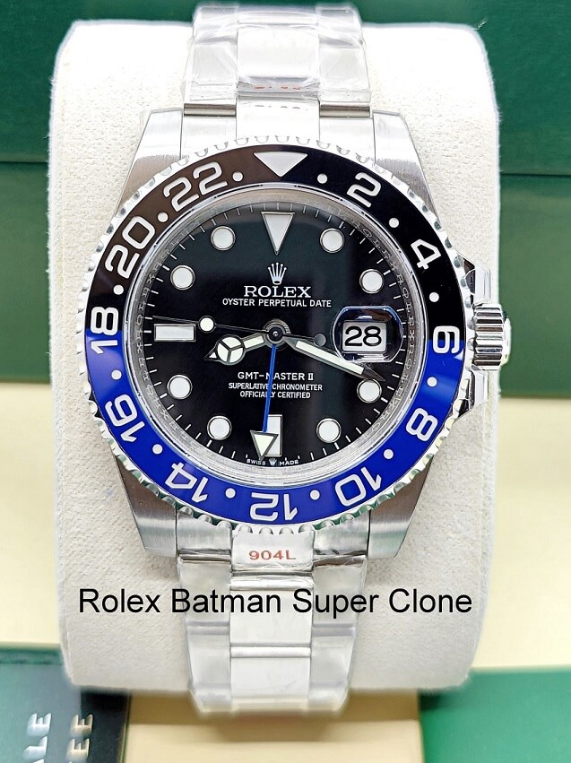 Rolex GMT Master II Batgirl Super Clone Swiss Replica Watch 126710BLNR