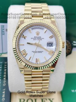 Gold Rolex swiss replica watches