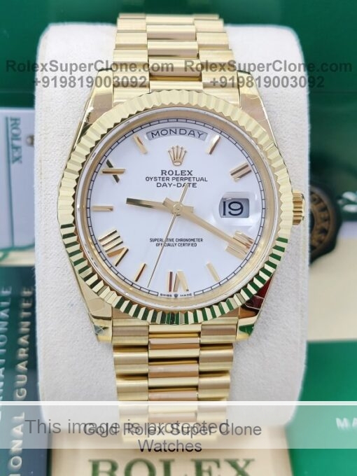 Gold Rolex swiss replica watches