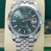 rolex datejust 41 mint green