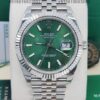Rolex datejust 41mm mint green dial watch