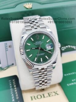 Rolex datejust mint green clean factory