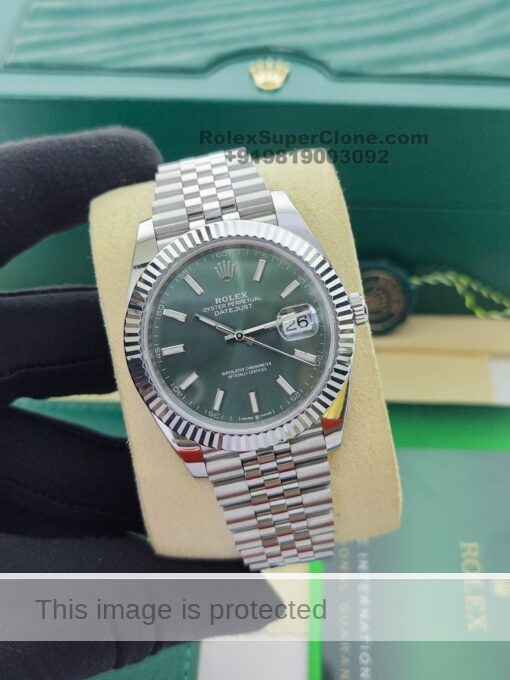 rolex datejust mint green dial