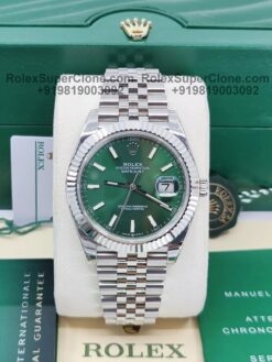 Rolex datejust mint green dial replica watch