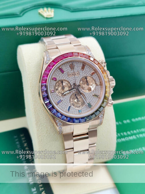 rolex daytona rainbow diamonds dial