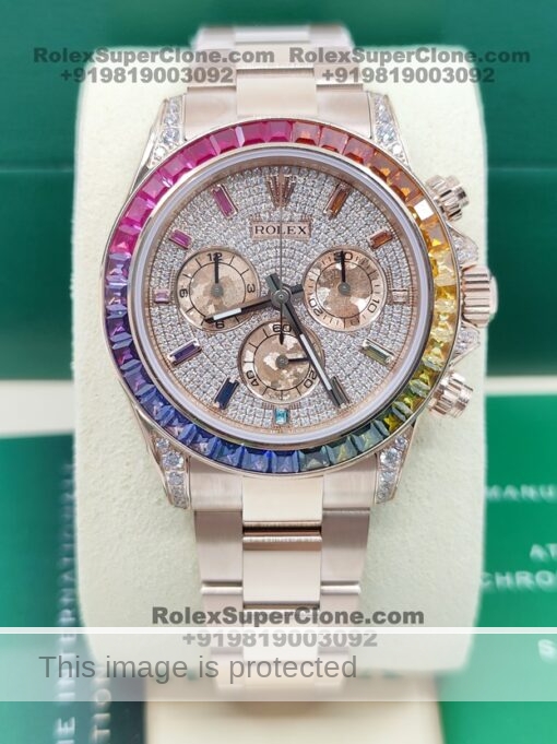 rolex daytona rainbow pave dial