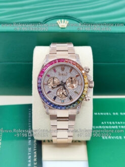 rolex daytona rainbow pave dial replica watch