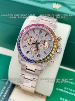 rolex daytona rainbow pave dial super clone