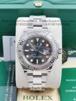 Rolex yacht master rhodium dial watch