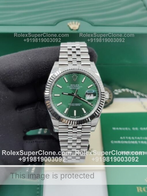super clone Rolex datejust mint green dial