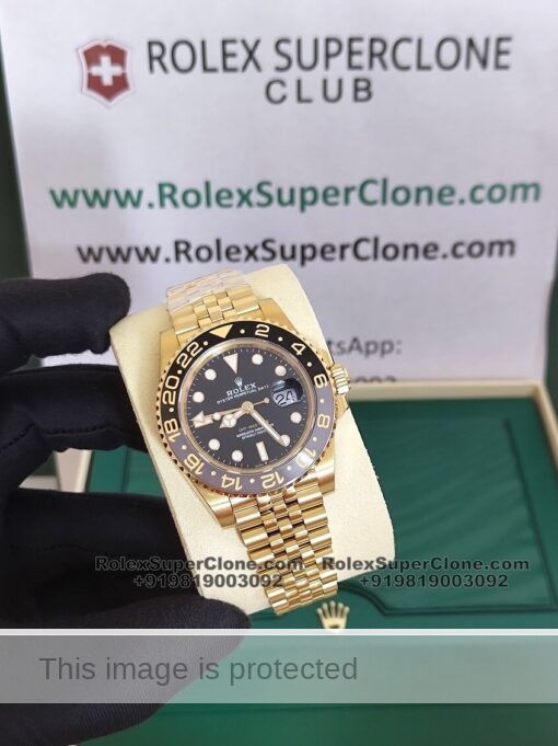 rolex gmt master ii gold jubilee bracelet watch