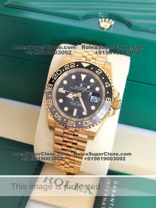 Rolex gmt master ii gold jubilee bracelet watch