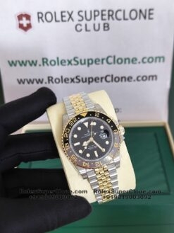 Rolex gmt master ii grey black bezel watch