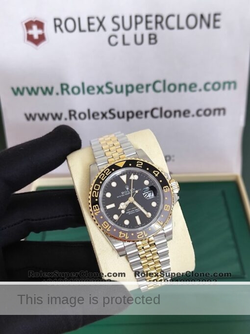 Rolex gmt master ii grey black bezel watch