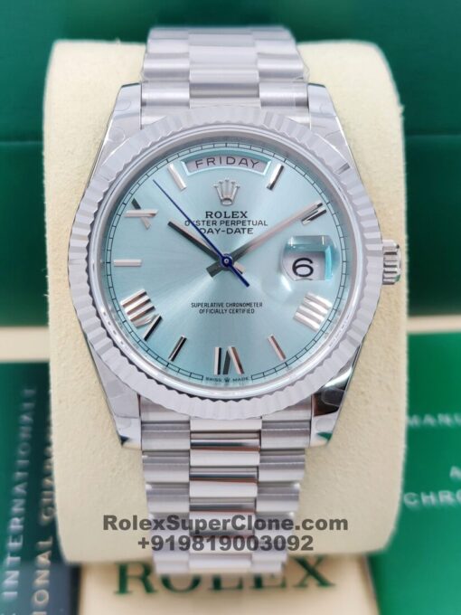 rolex daydate ice blue dial