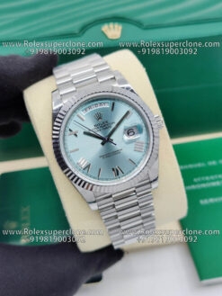 rolex daydate ice blue dial clone