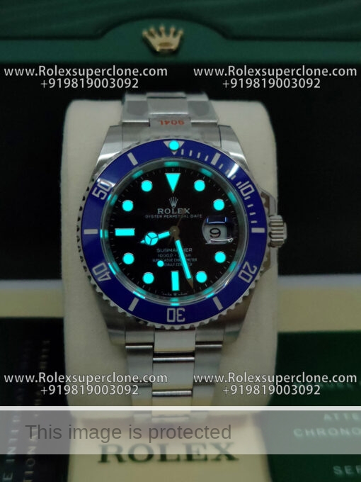 rolex submariner smurf superclone watch